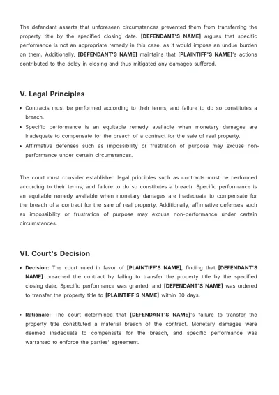 Free Case Brief Practice Template to Edit Online