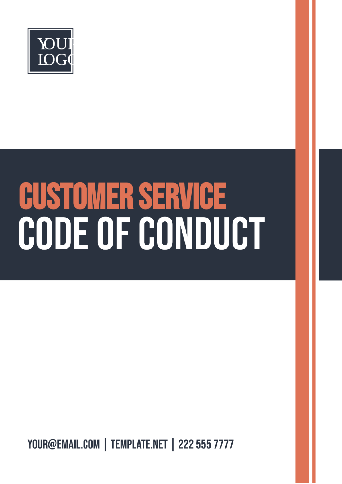 Customer Service Code of Conduct Template