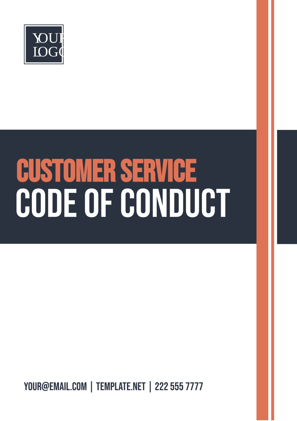 Customer Service Code of Conduct Template - Edit Online & Download