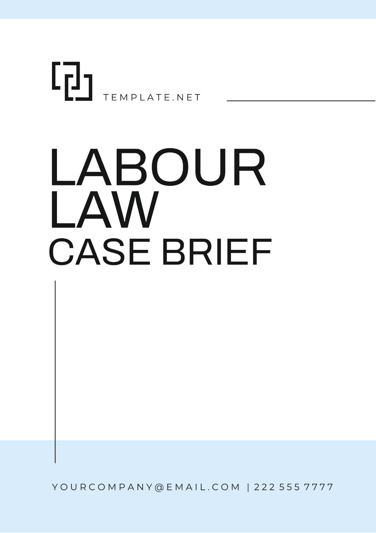 Free Labour Law Case Brief Template