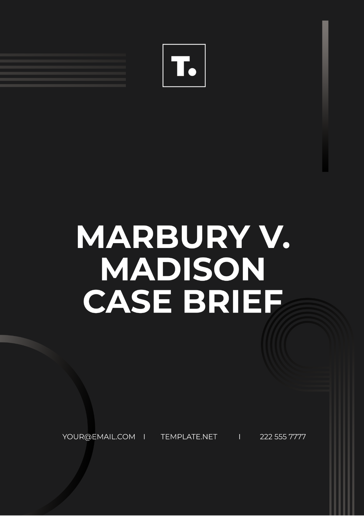 Free Marbury v. Madison Case Brief Template
