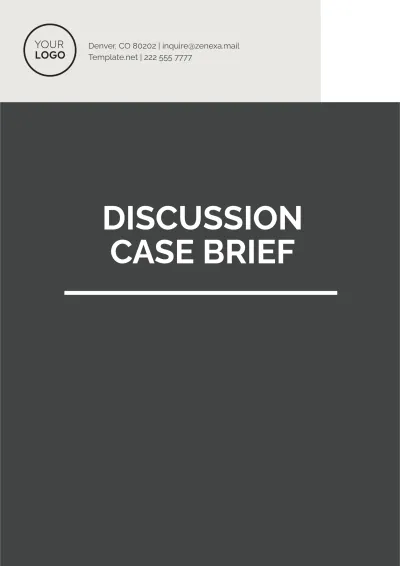 Free Discussion Case Brief Template to Edit Online