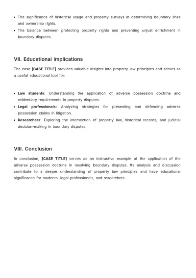 Free Discussion Case Brief Template to Edit Online