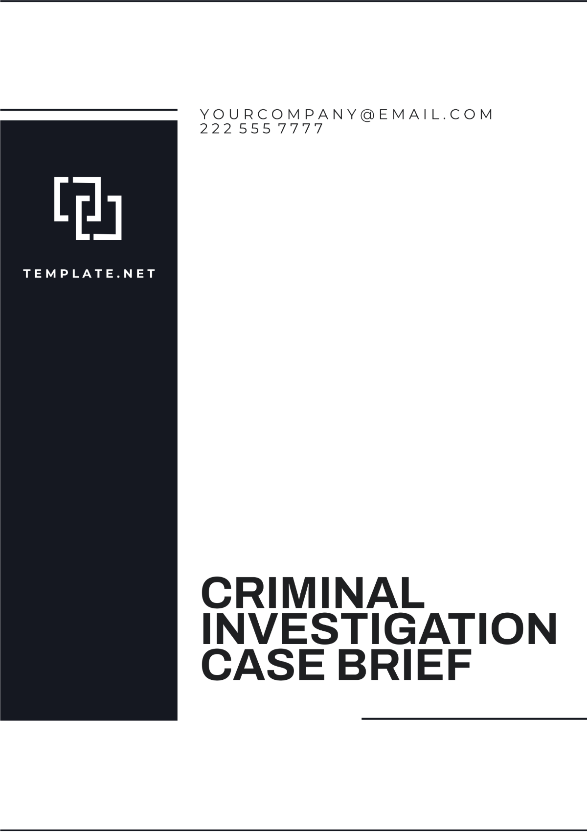 Free Criminal Investigation Case Brief Template