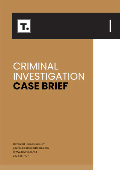 Free Criminal Investigation Case Brief Template to Edit Online