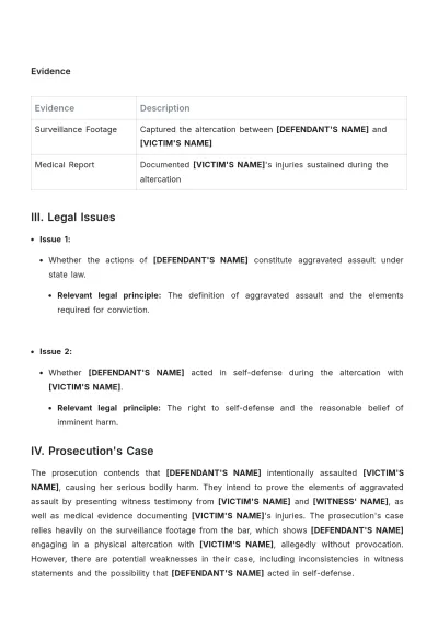 Free Criminal Investigation Case Brief Template to Edit Online