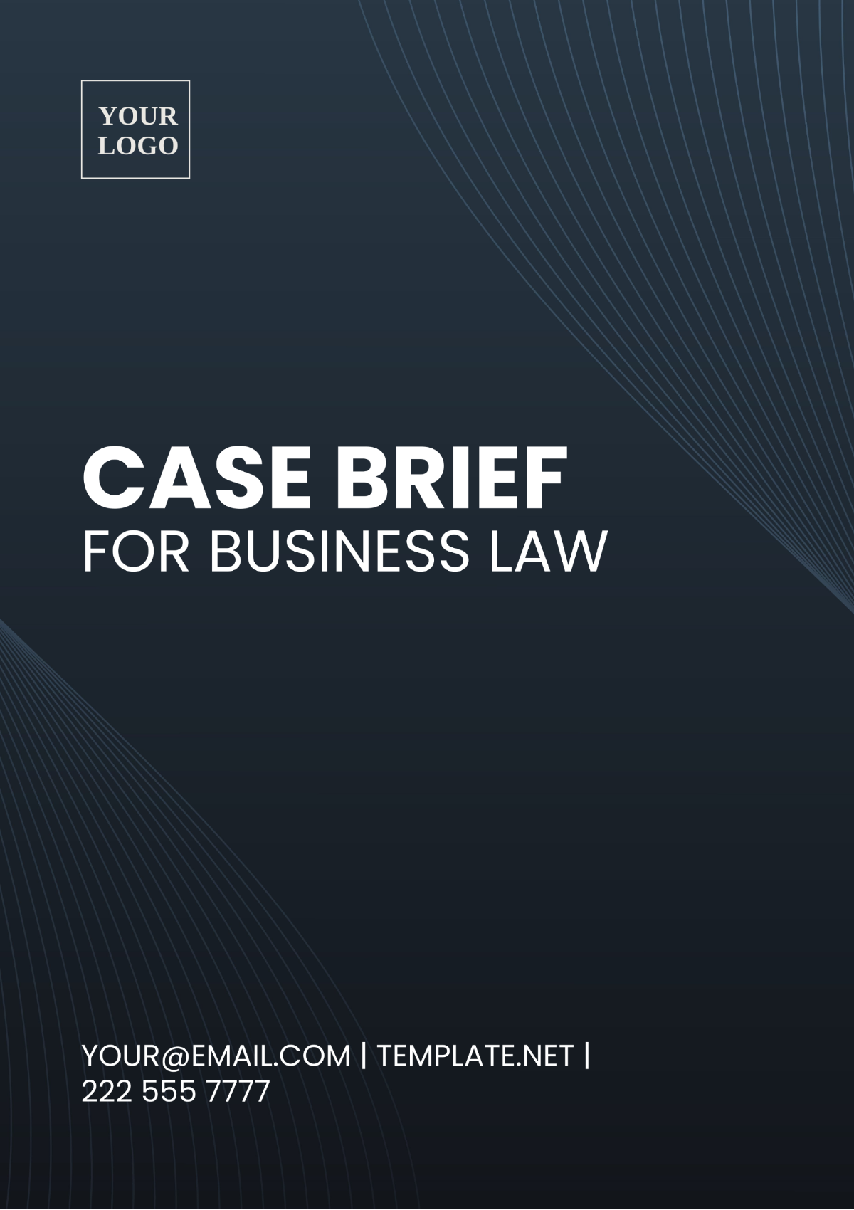 Free Case Brief for Business Law Template