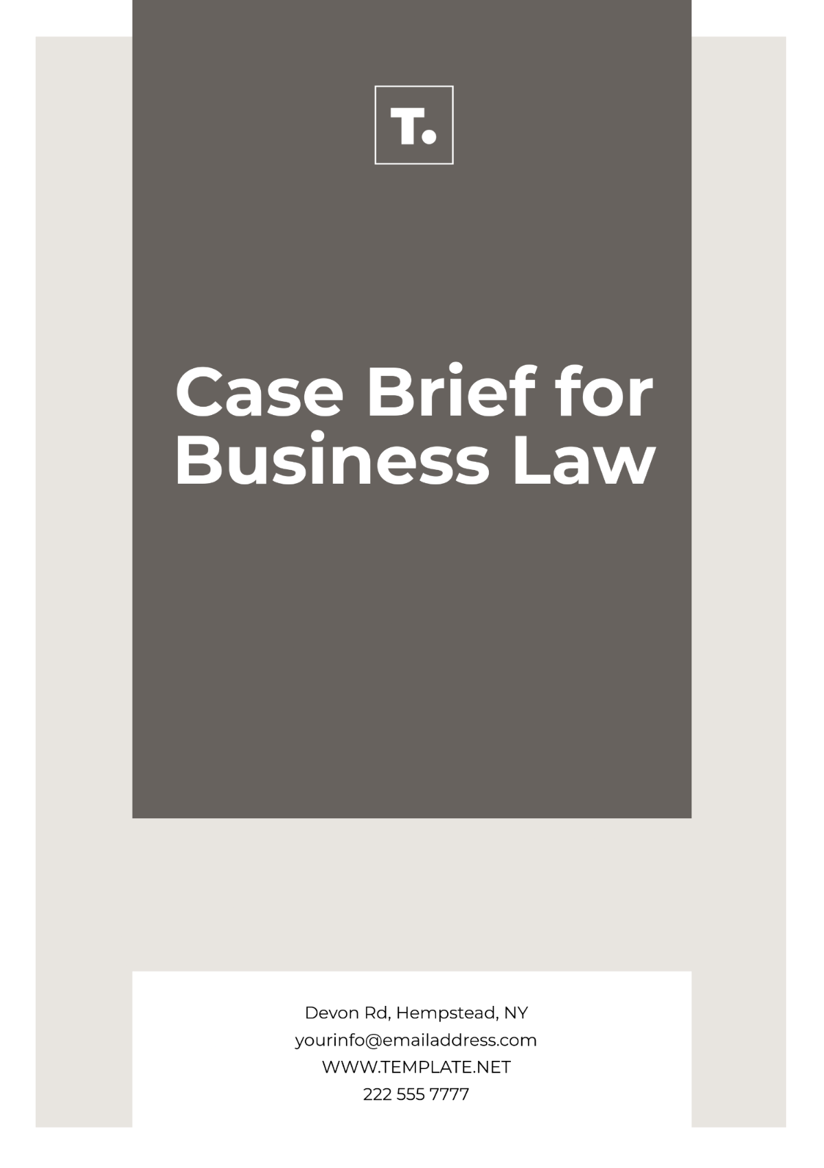 Case Brief for Business Law Template - Edit Online & Download