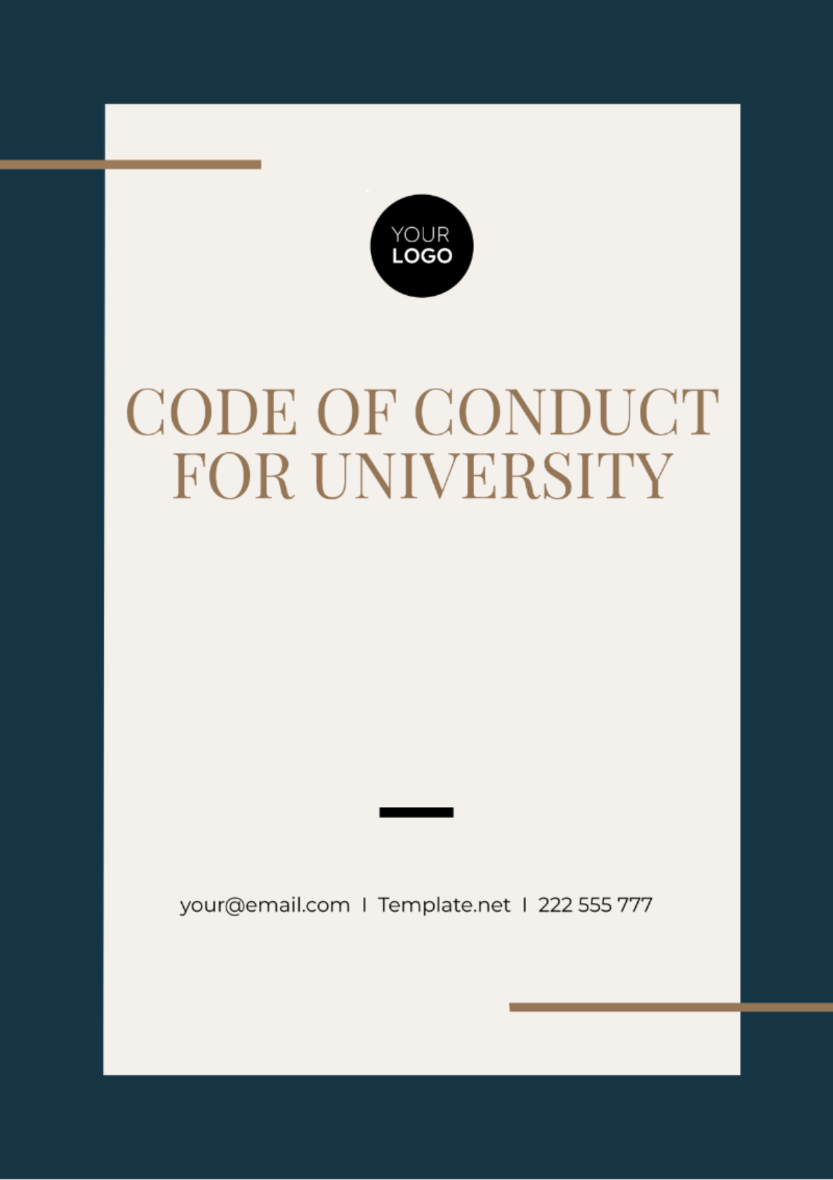 Free Code of Conduct for University Template