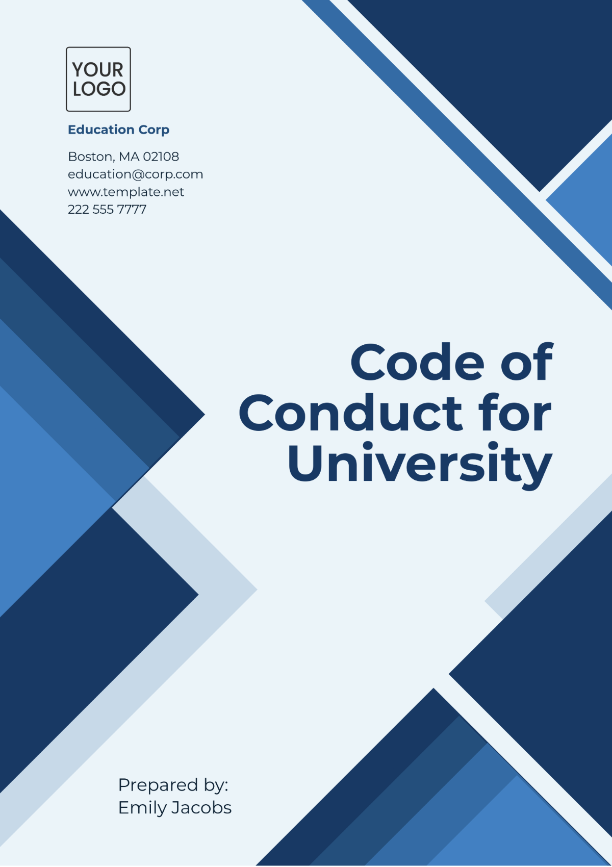 Code of Conduct for University Template