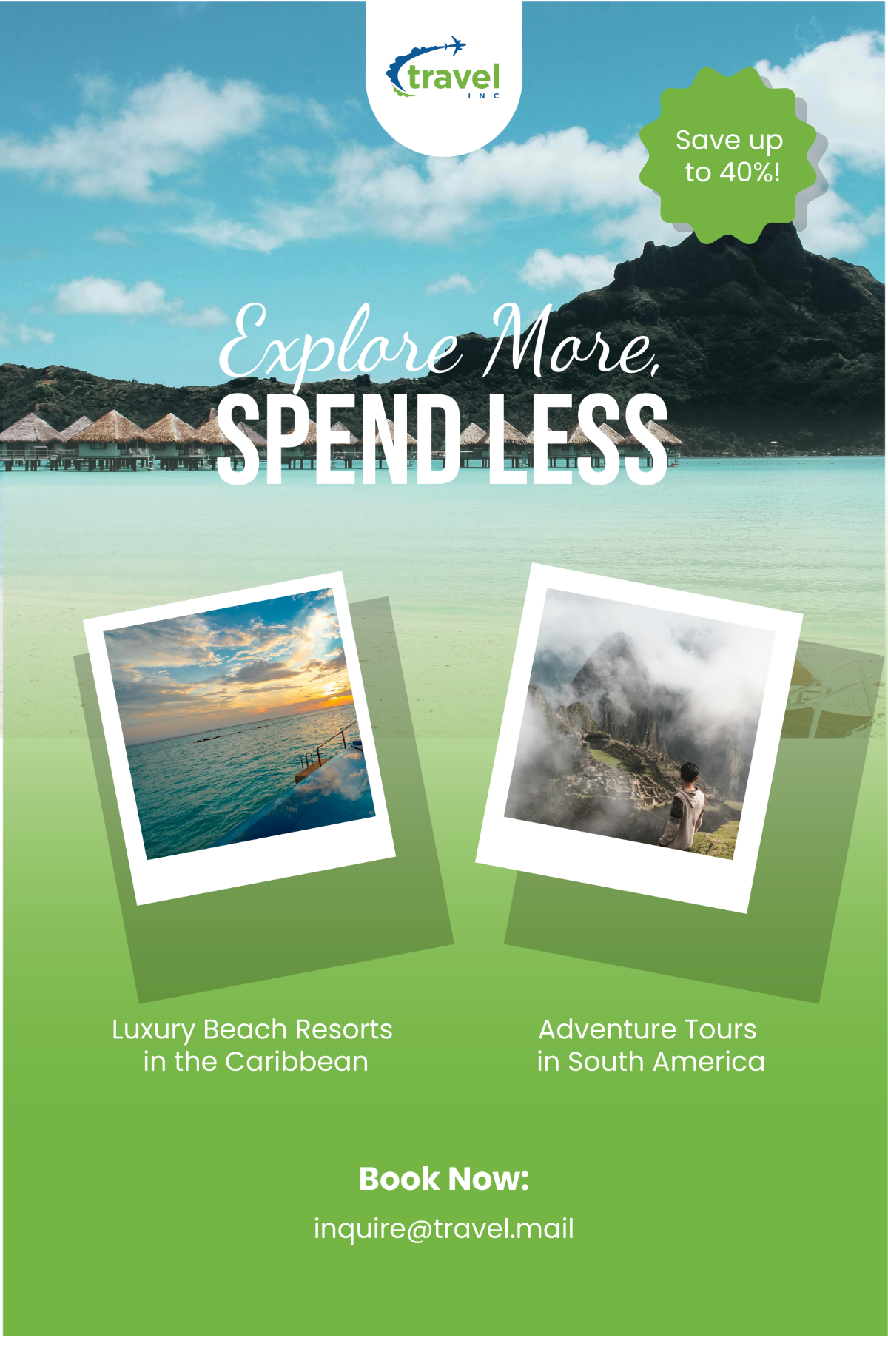Travel Agency Announcement Poster Template