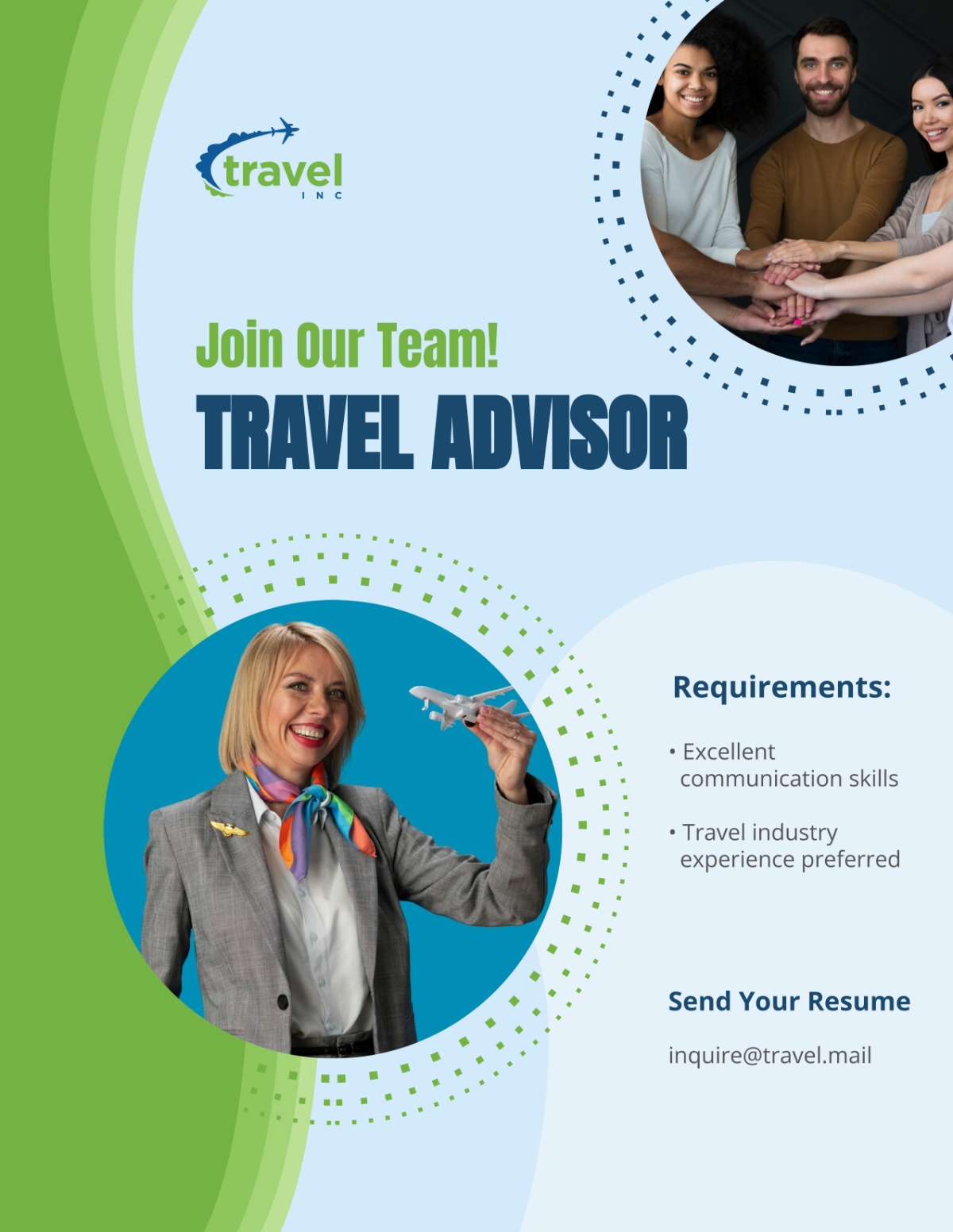 Free Travel Agency Job Flyer Template