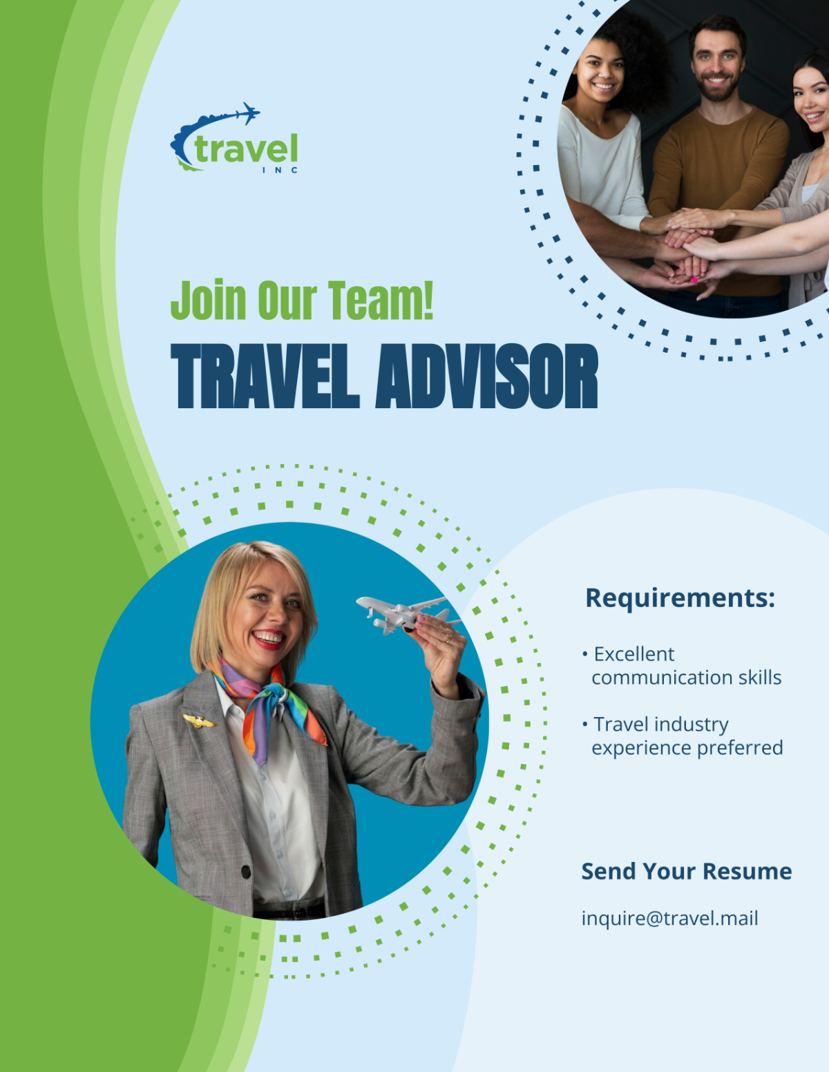 Travel Agency Job Flyer Template