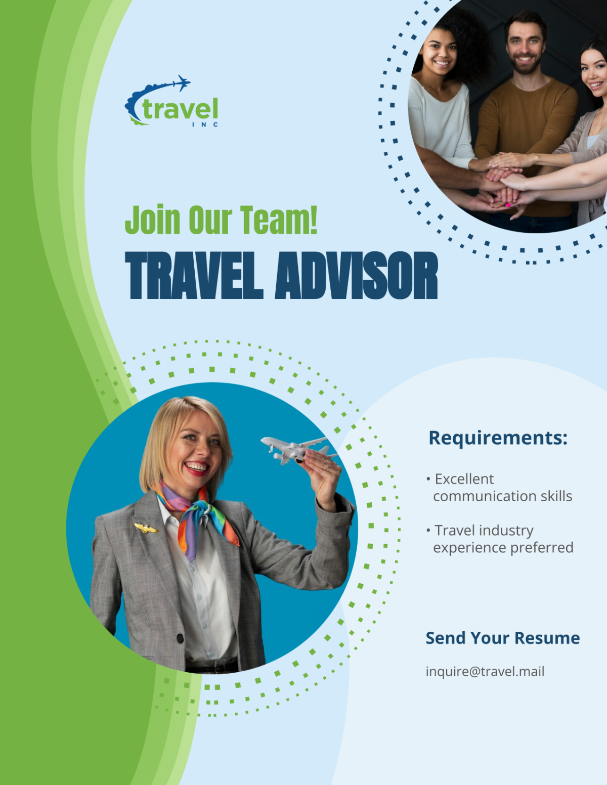 Travel Agency Job Flyer Template - Edit Online & Download