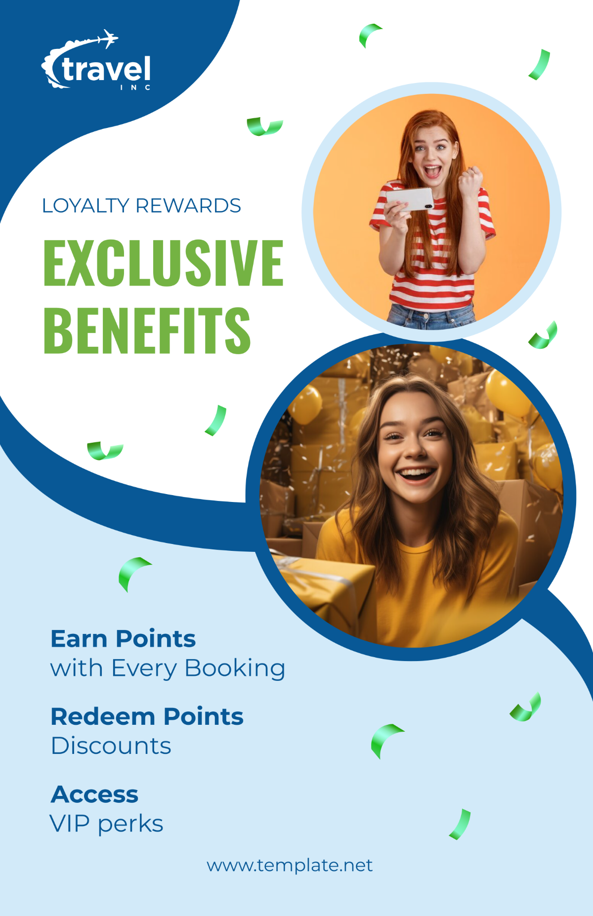 Travel Agency Loyalty Rewards Poster Template