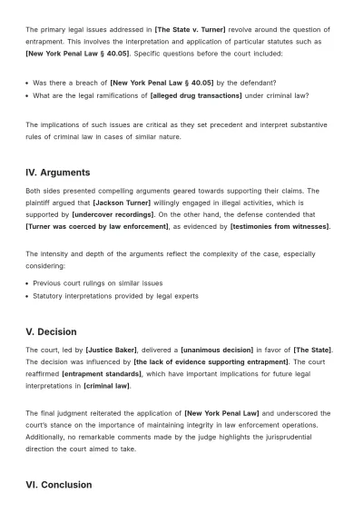 Free Compiled Case Brief Template to Edit Online