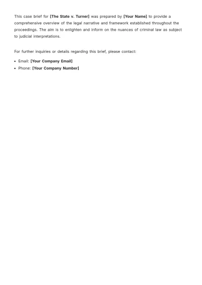 Free Compiled Case Brief Template to Edit Online
