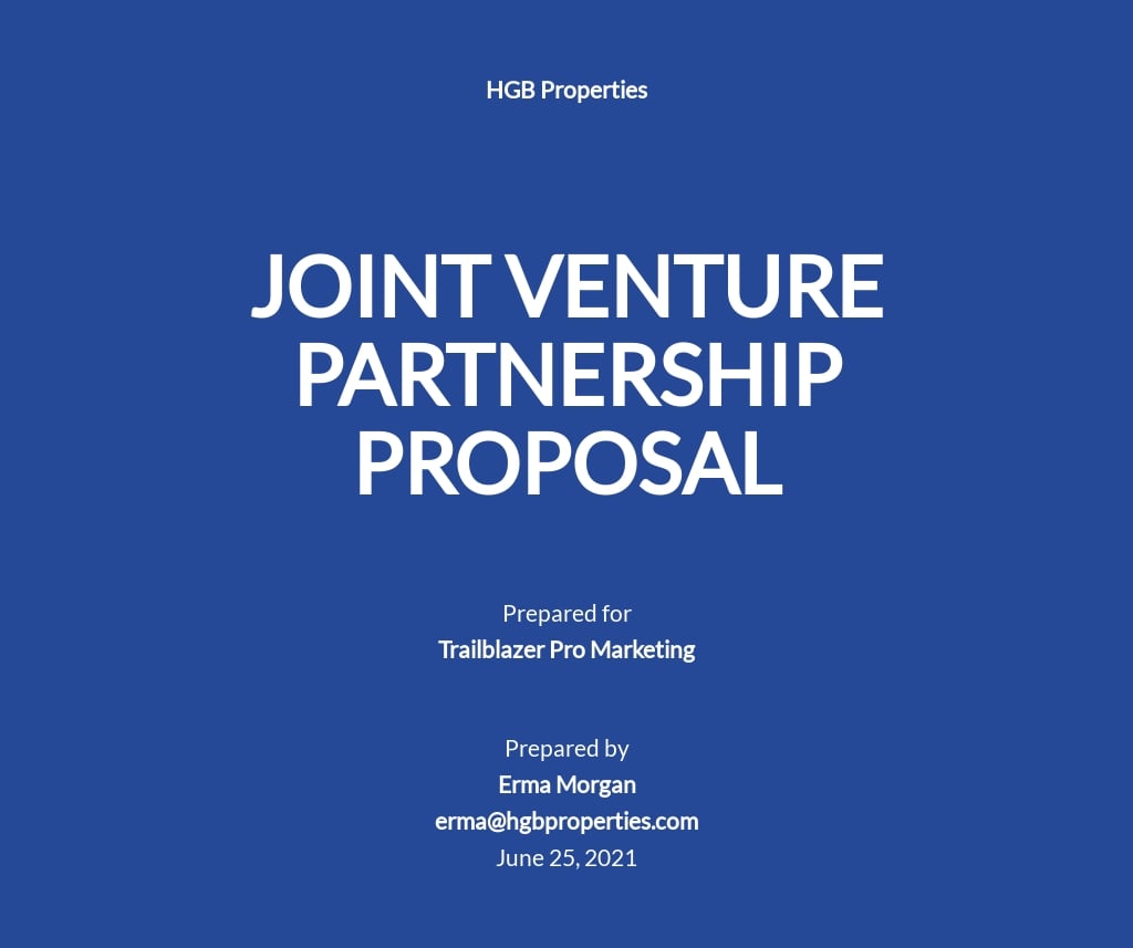 Joint Venture Partnership Proposal Template.jpe