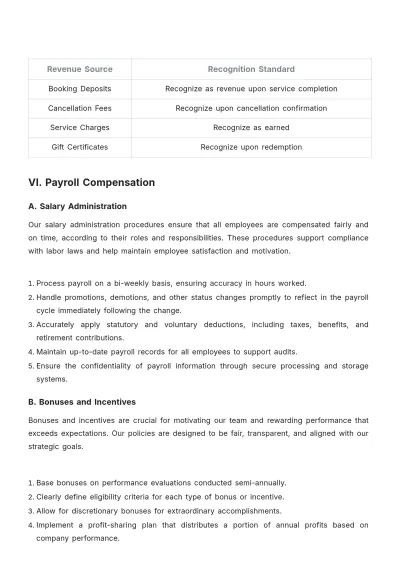 Free Travel Agency Finance SOP Template to Edit Online