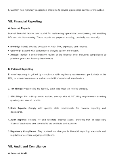 Free Travel Agency Finance SOP Template to Edit Online