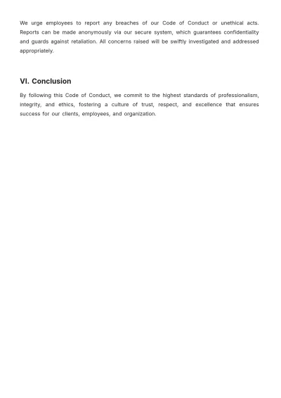 Free Digital Marketing Agency Code of Conduct Template to Edit Online
