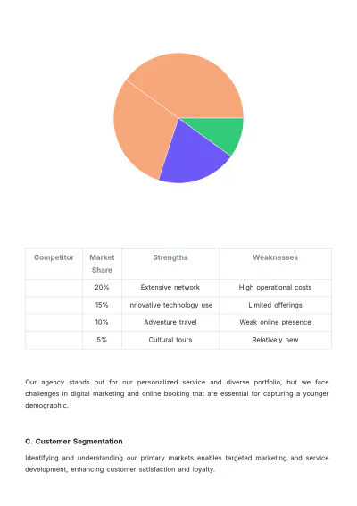 Free Travel Agency Financial Strategy Template to Edit Online