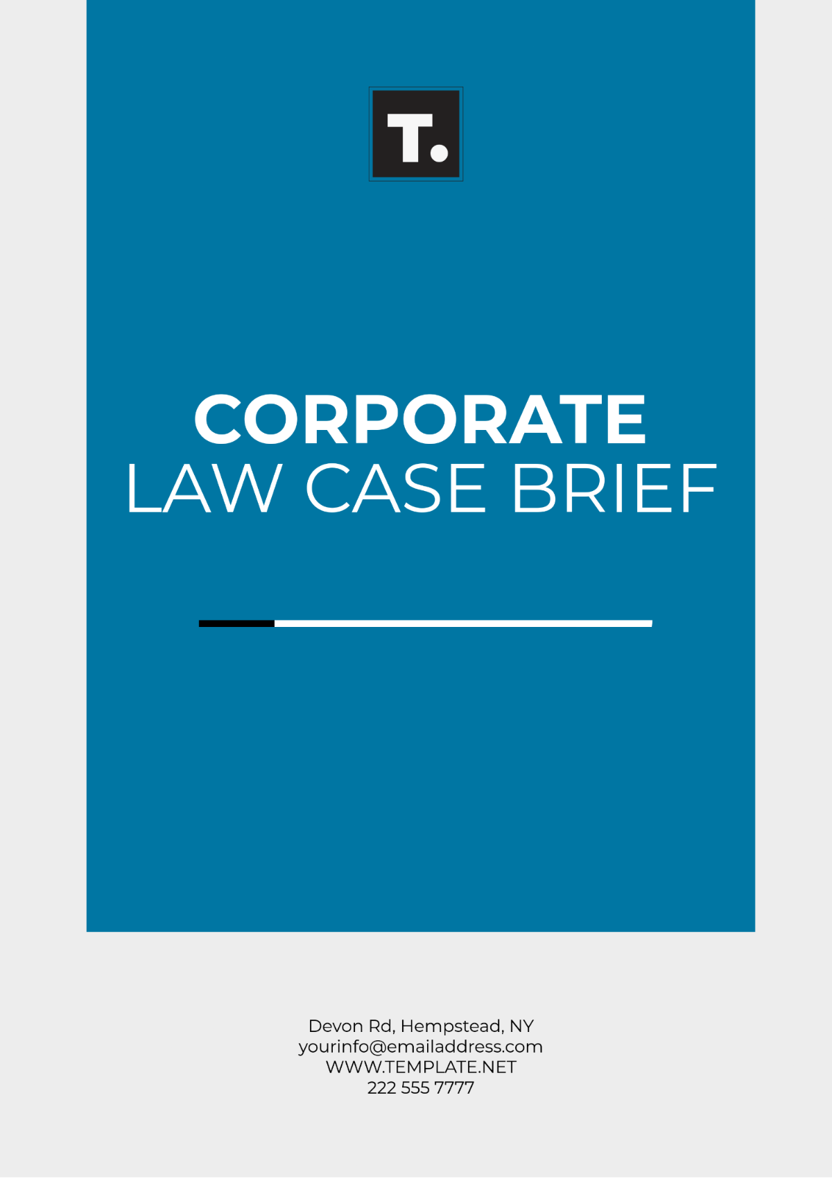 Corporate Law Case Brief Template - Edit Online & Download