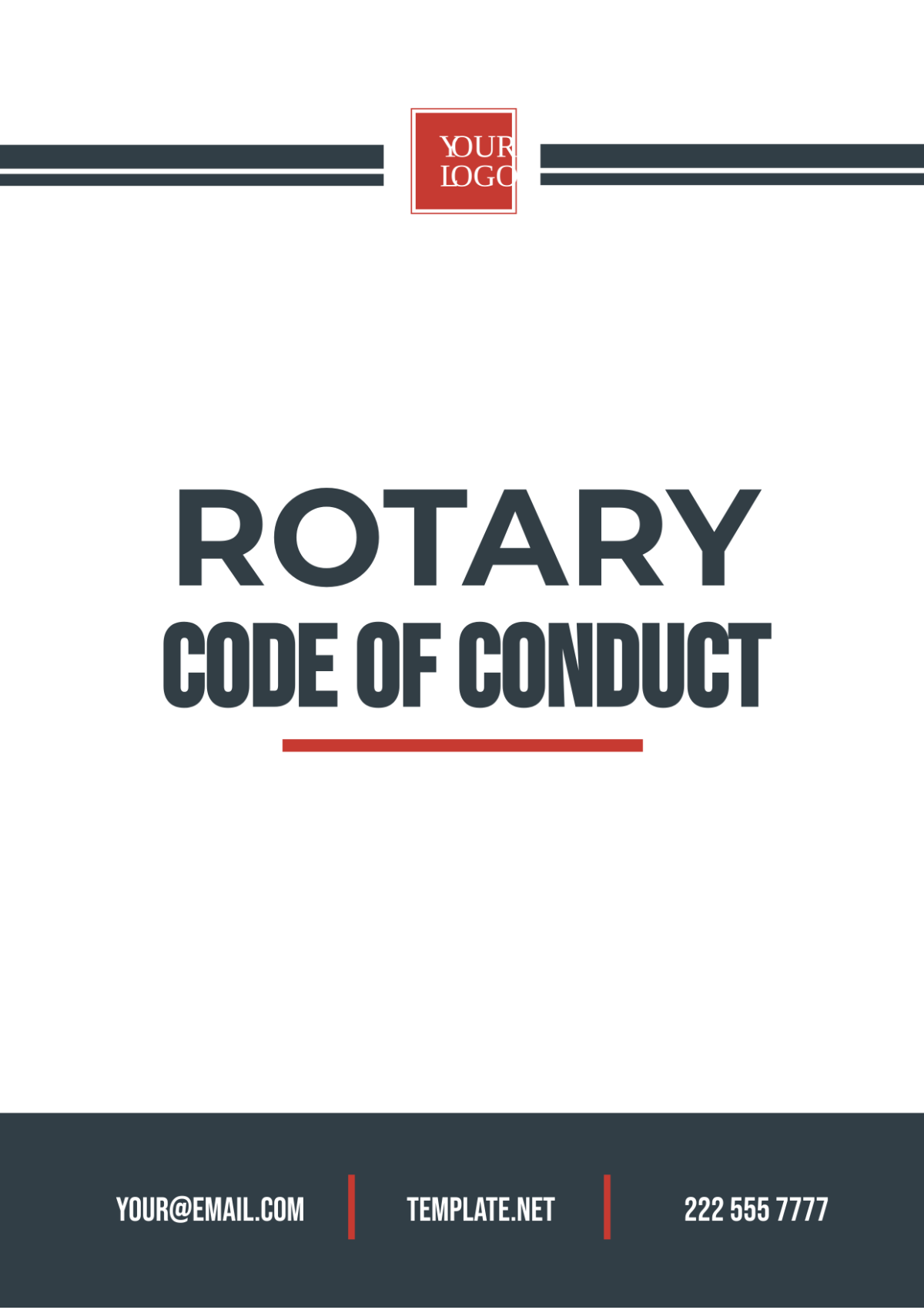 Free Rotary Code of Conduct Template