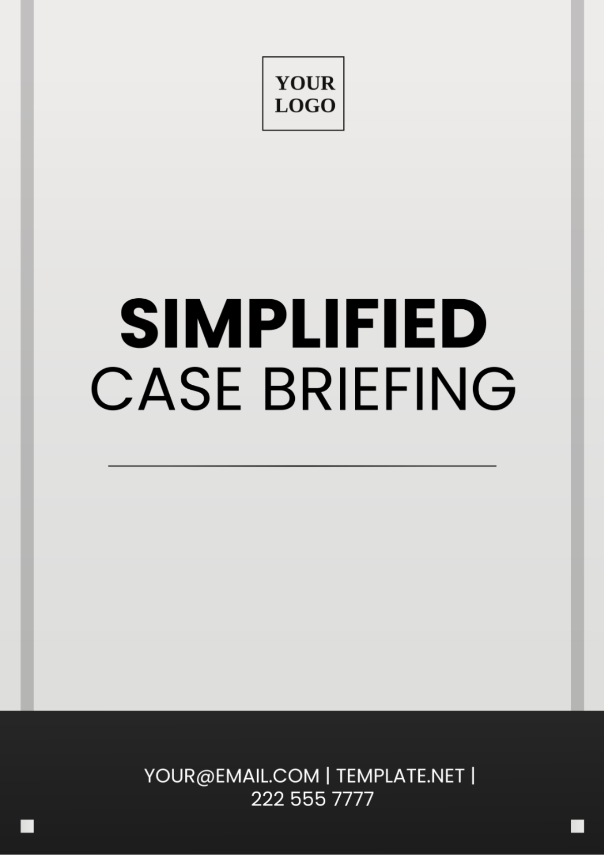 Free Simplified Case Briefing Template