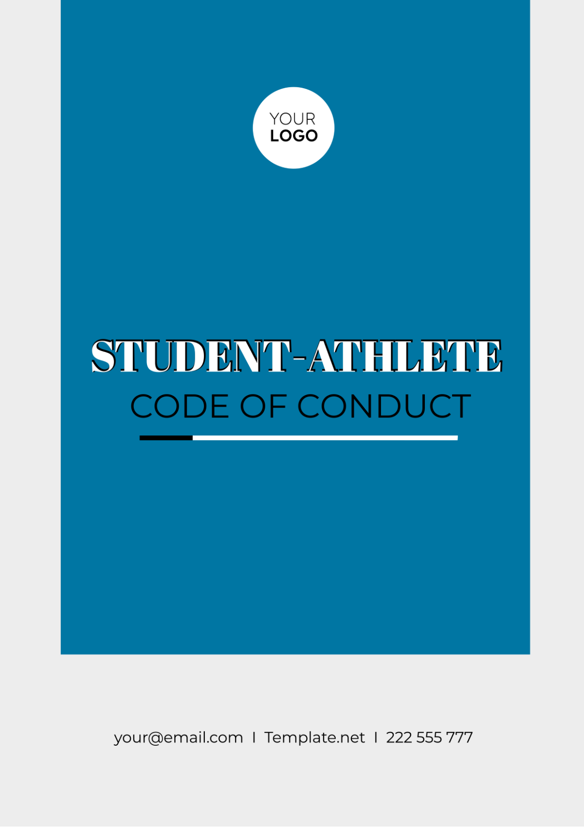 Student-Athlete Code of Conduct Template