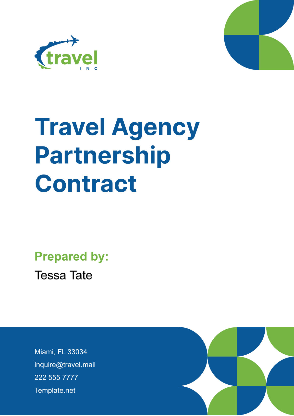 Travel Agency Partnership Contract Template