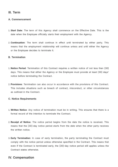 Free Travel Agency Working Contract Template to Edit Online