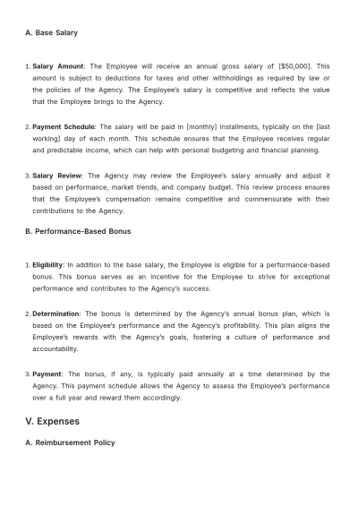 Free Travel Agency Working Contract Template to Edit Online
