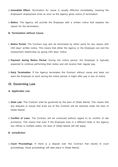 Free Travel Agency Working Contract Template to Edit Online