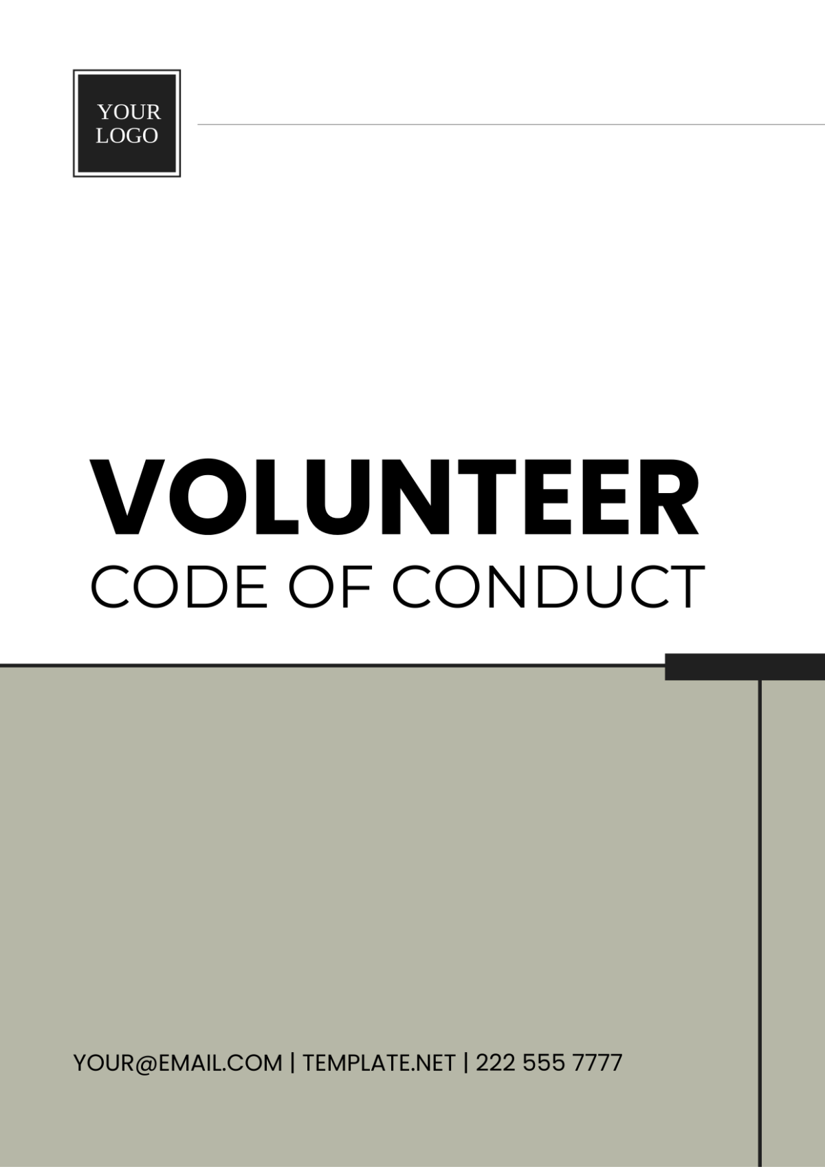 Volunteer Code of Conduct Template