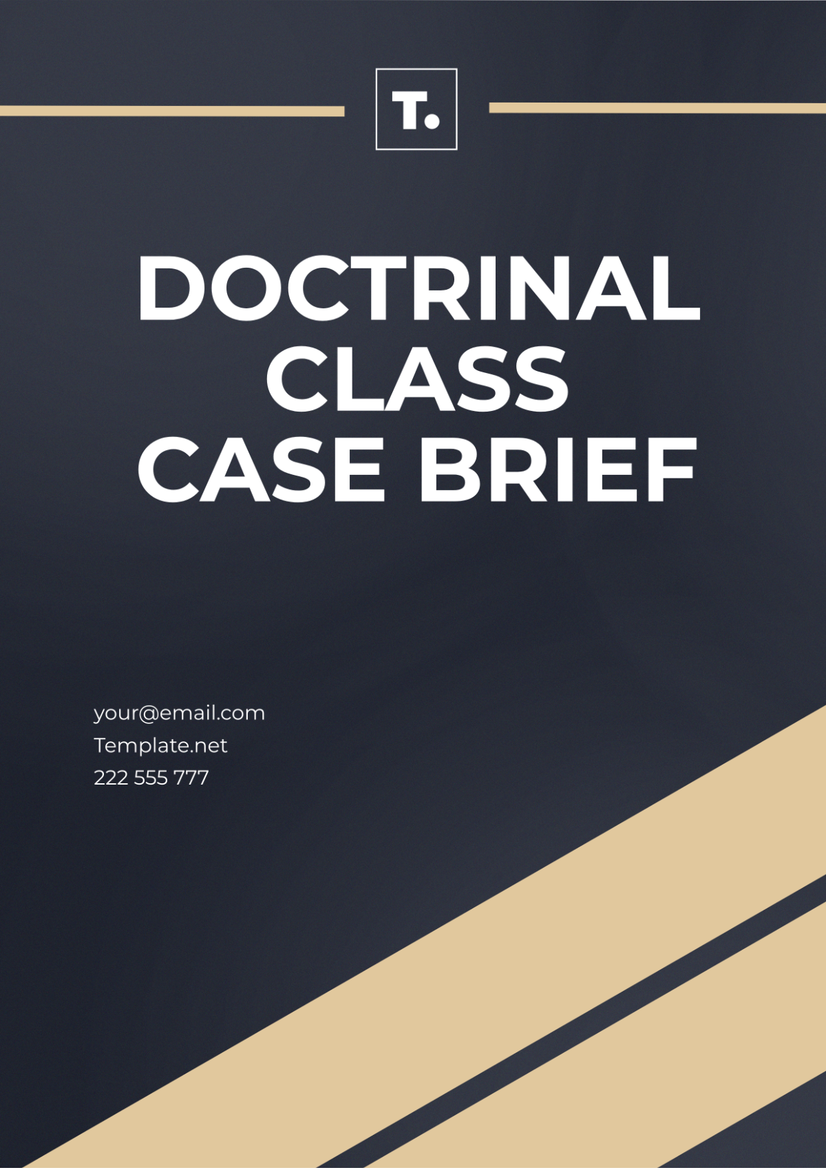 Free Doctrinal Class Case Brief Template