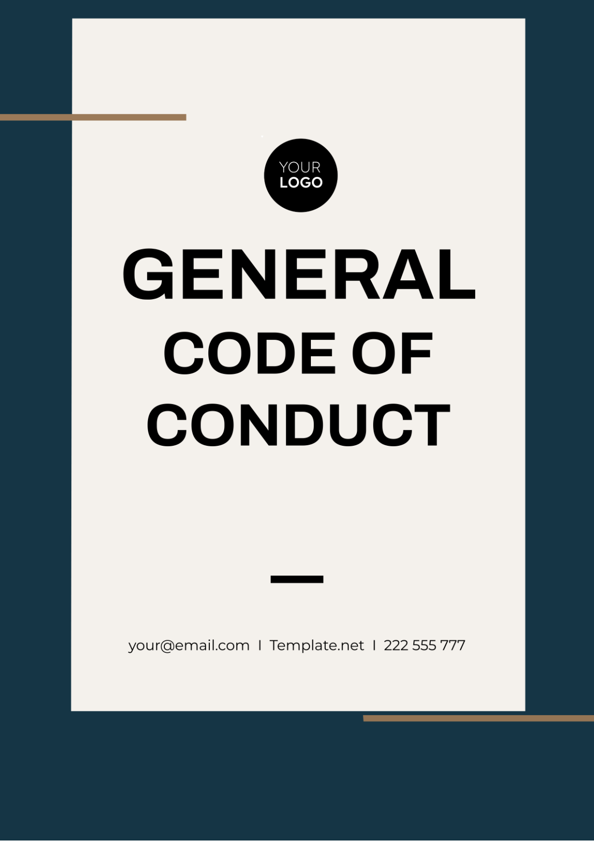 General Code of Conduct Template