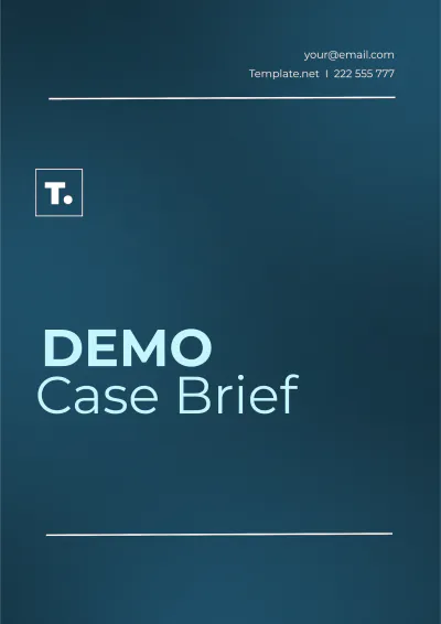 Free Demo Case Brief Template to Edit Online