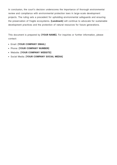 Free Demo Case Brief Template to Edit Online