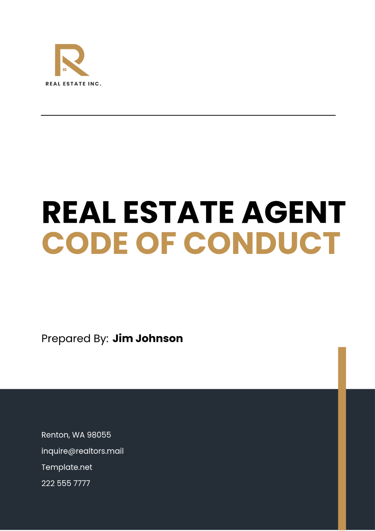 Real Estate Agent Code of Conduct Template