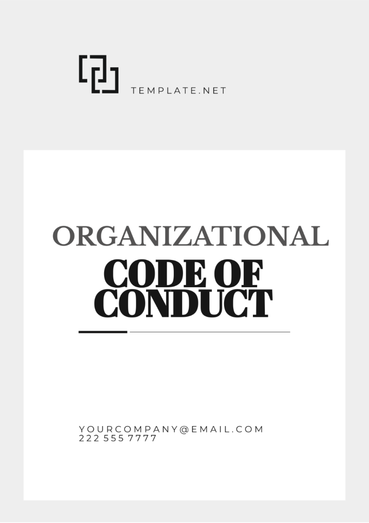 Free Organizational Code of Conduct Template