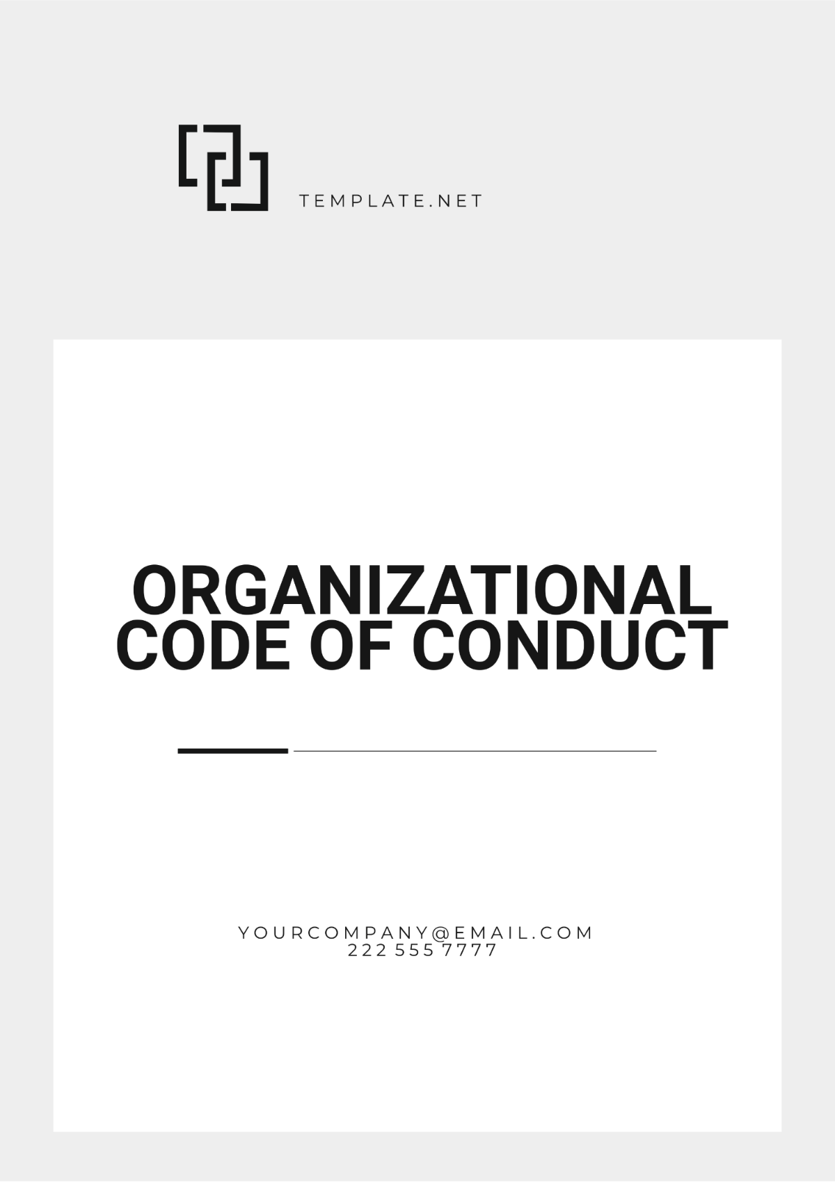 Organizational Code of Conduct Template