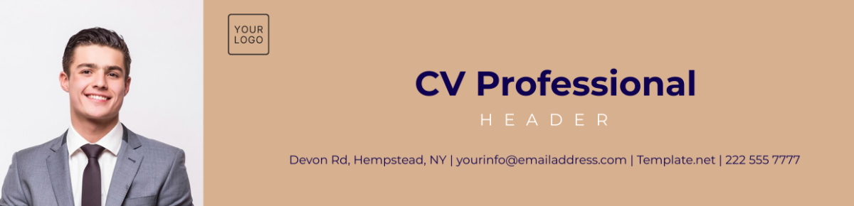 CV Professional Header Template - Edit Online & Download