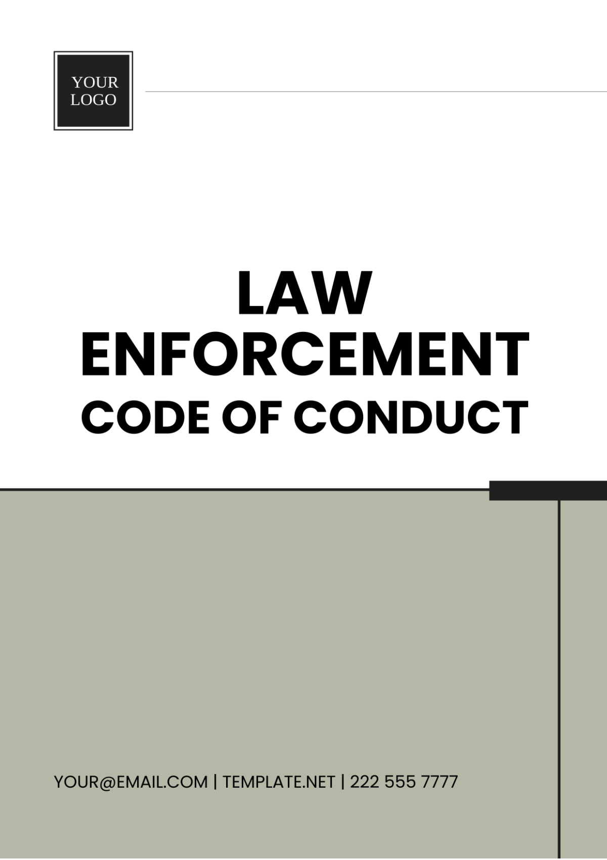 Free Law Enforcement Code of Conduct Template