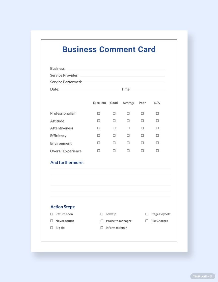 Comment Cards Templates Google docs - Design, Free, Download | Template.net