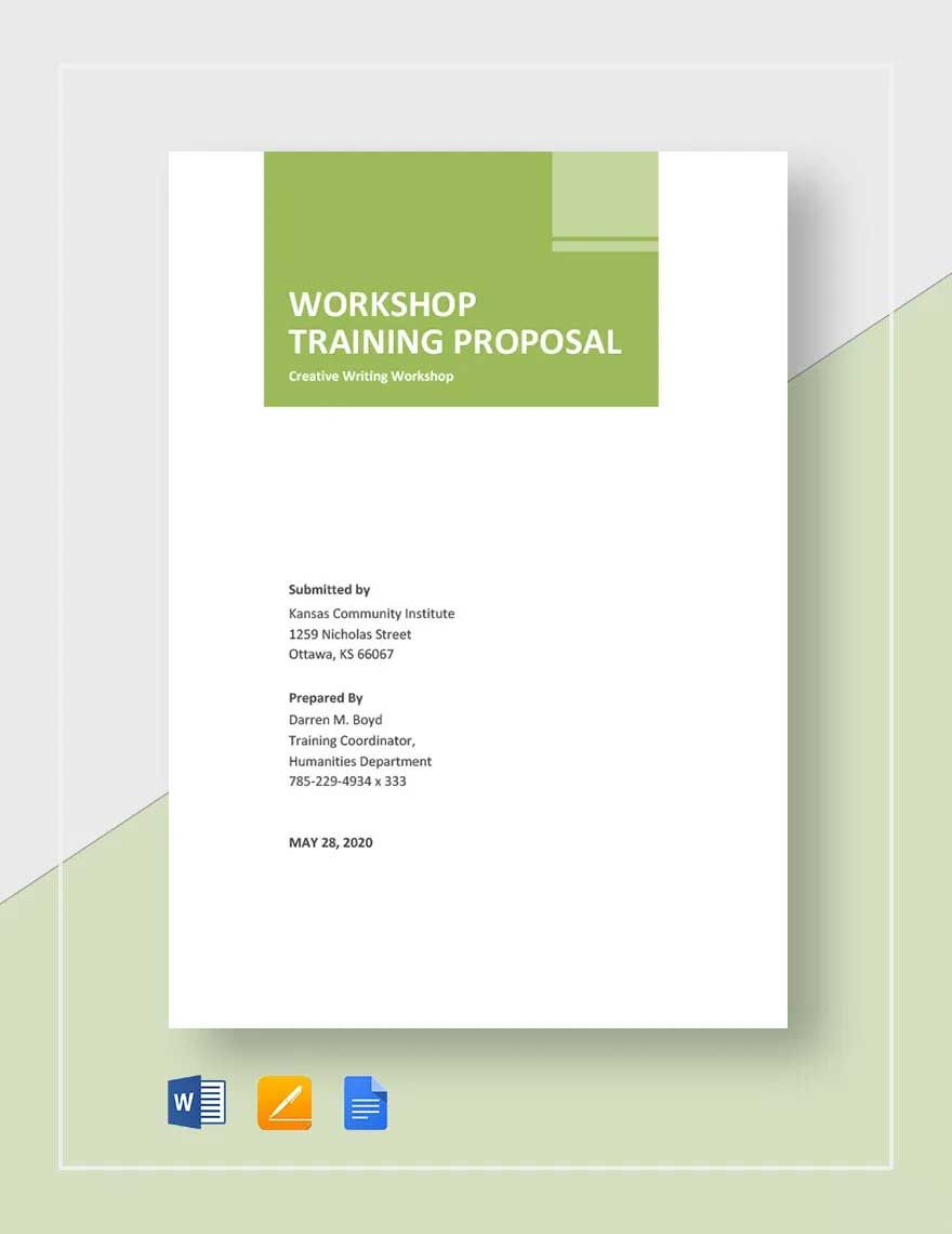 Workshop Training Proposal Template