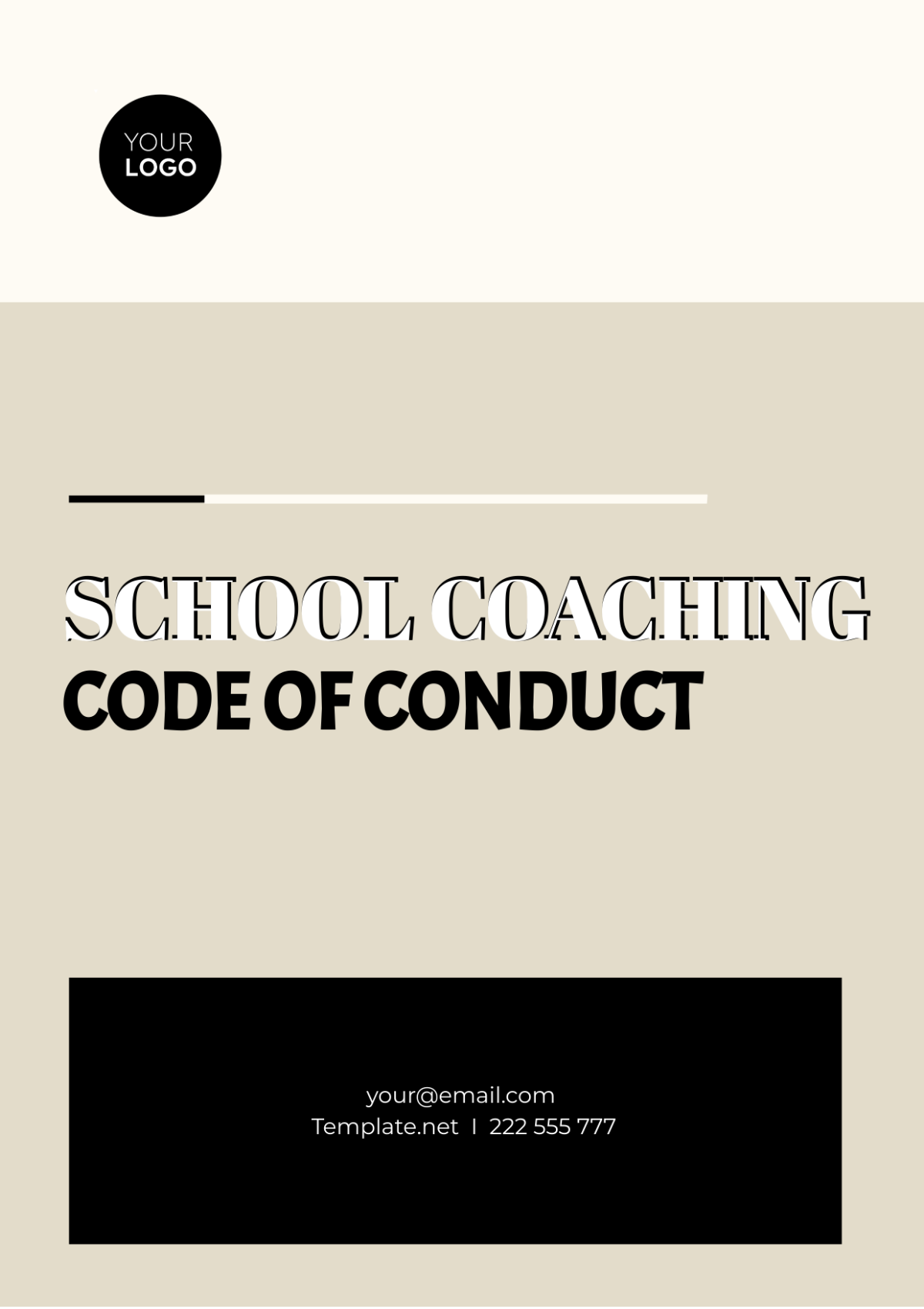 Free School Coaching Code of Conduct Template