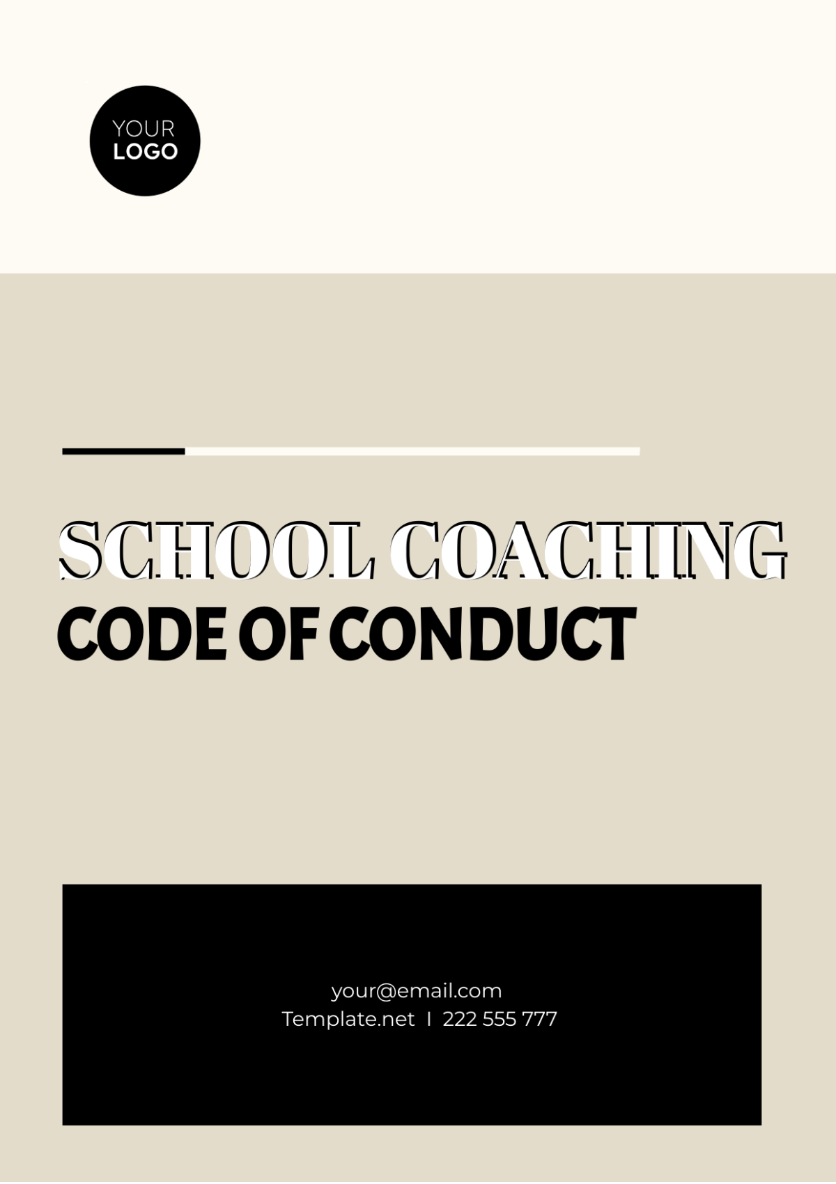 School Coaching Code of Conduct Template