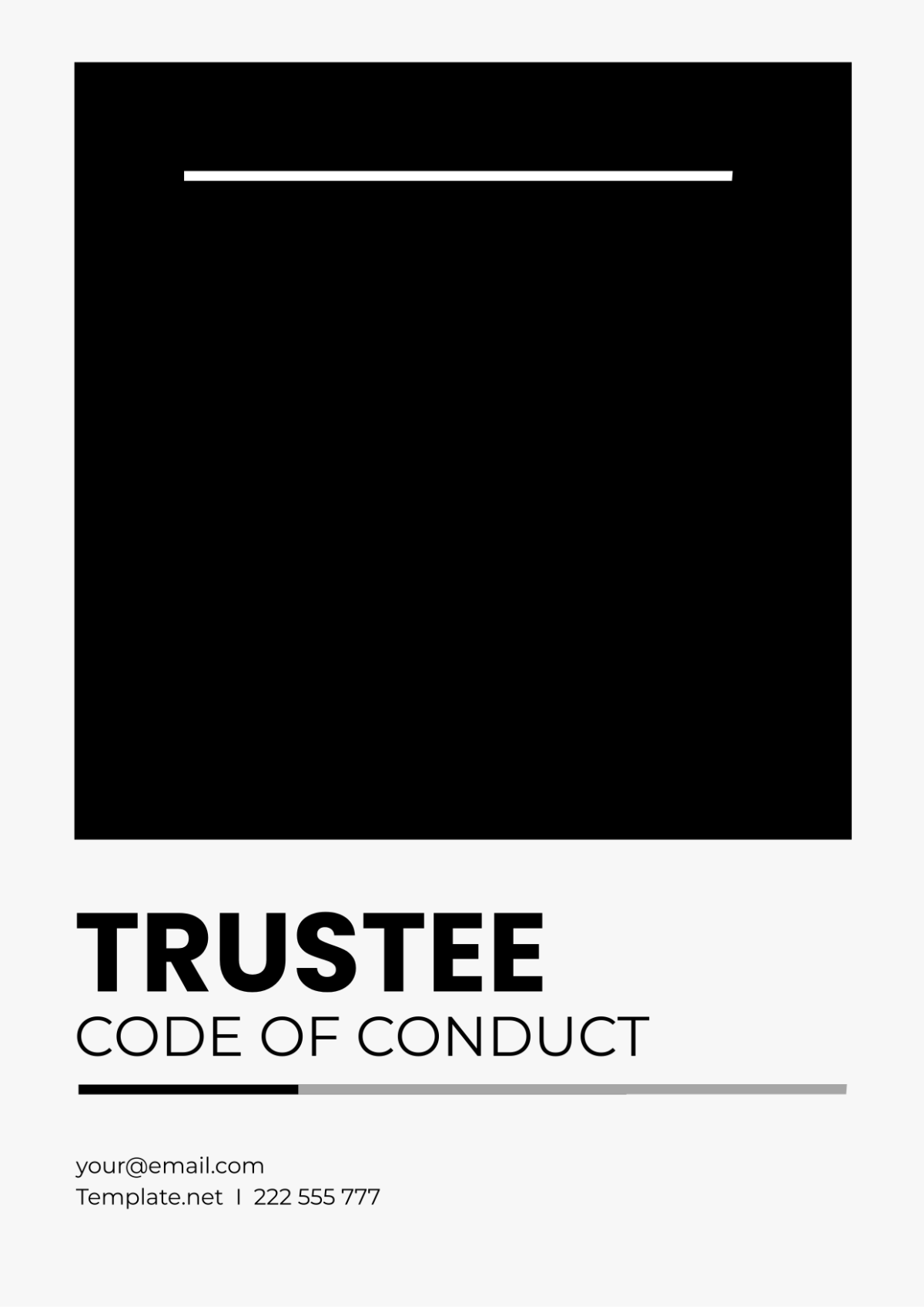 Trustee Code of Conduct Template