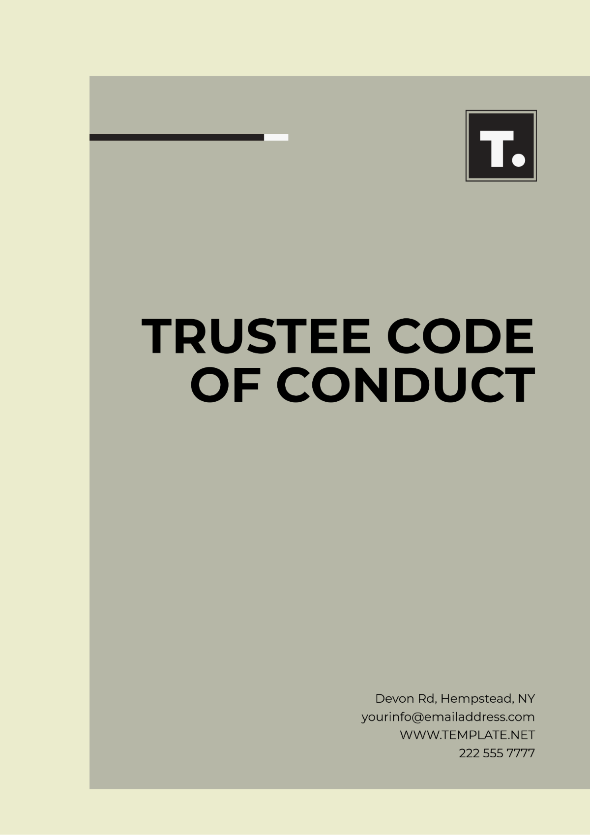 Trustee Code of Conduct Template